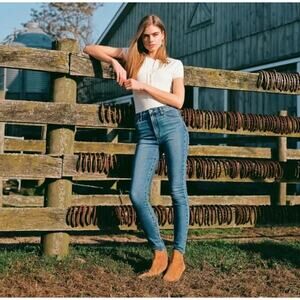 JOE'S JEANS SZ 25 The Bella 11" High Rise Skinny Ankle NWT Denim Cotton Stretch